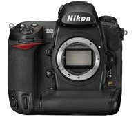 New Nikon D3 SLR - front view